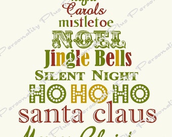 Subway Art for Christmas. Instant download.  Printable DIY