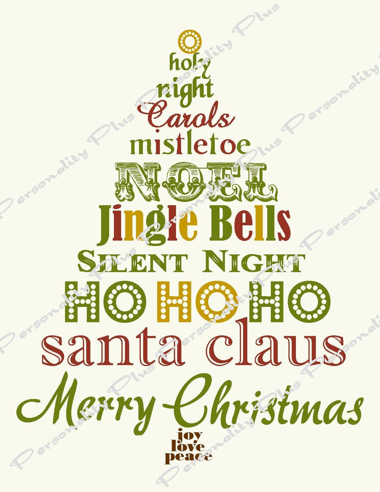Christmas Subway Printable Art