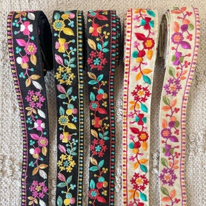 Galon floral multicolore