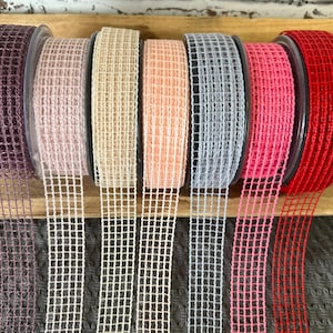 Ruban quadrillé en maille, largeur 25 mm, rouleau de 20 m Couture, Plusieurs coloris, DIY Loisirs créatifs scrapbooking