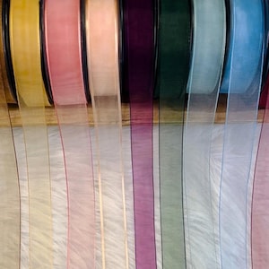 Ruban en organza effet satiné largeur 25 mm, rouleau de 20 m Couture, Plusieurs coloris, DIY Loisirs créatifs scrapbooking