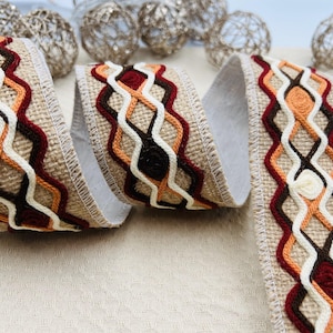 Brede etnische naaivlecht 6 cm - Voor naaien, doe-het-zelf en boho-personalisatie AZZUF (3 meter)