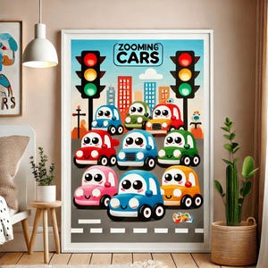 10er-Set niedliche Cartoon-Poster für Kinder - Spaß & bunte Wandkunst für Kinderzimmer!