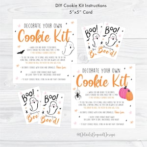 Versier je eigen cookiekit - Afdrukbare instructies - Je bent Boo'd-tags geweest - 2 "x3" Tag - Cookie Tags Gift Tags - Instant Download