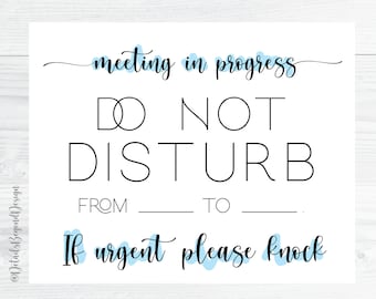 pics In A Meeting Sign Printable Cute meeting in progress etsy