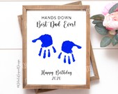 Hands Down Best Grandma Ever Kids Handprint Tree Instant Download PDF and JPEG Handprint Birthday Gift 8x10 and 16x20 Printable