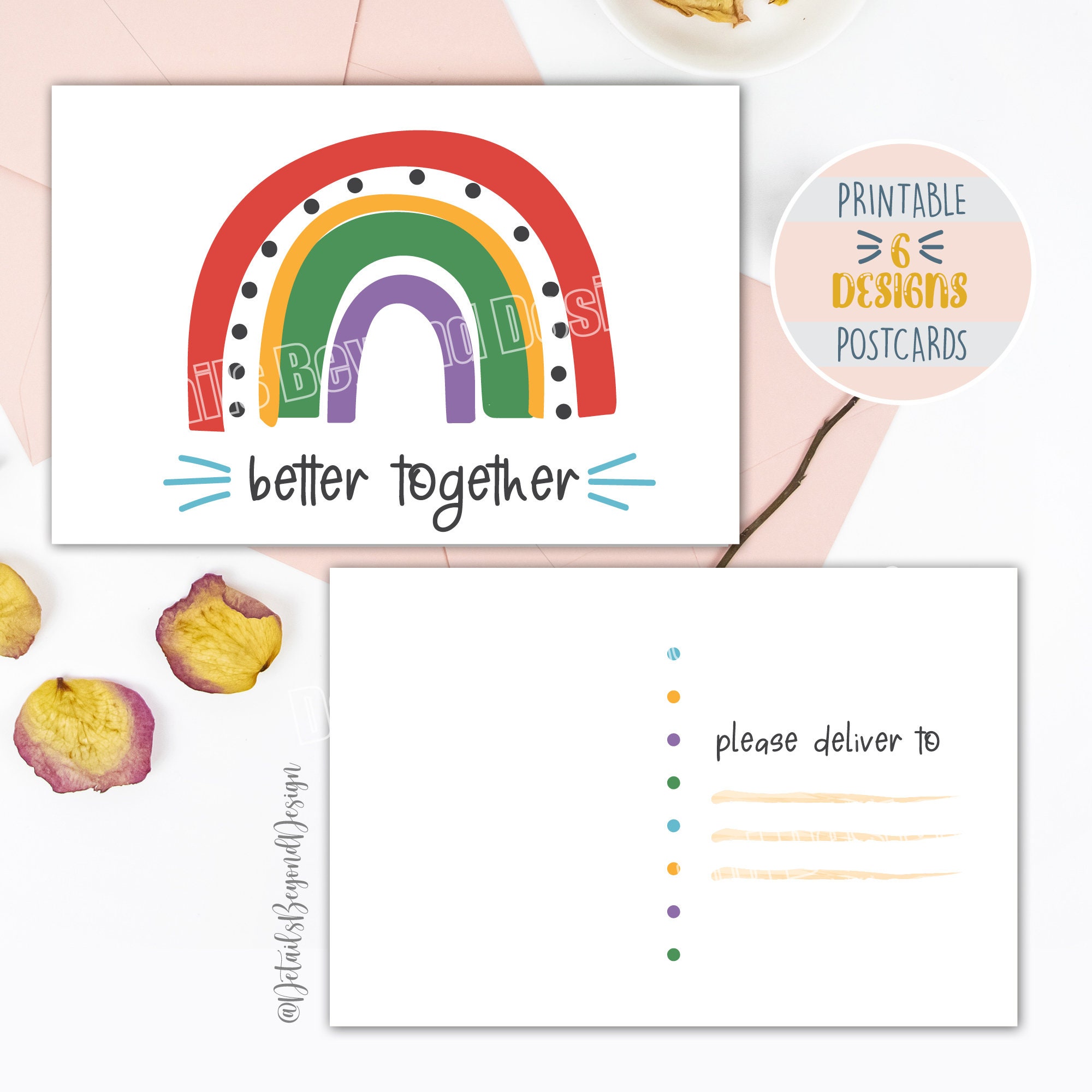 Set of 6 Quarantine Printable Postcards Instant Downlaod - Etsy Ireland