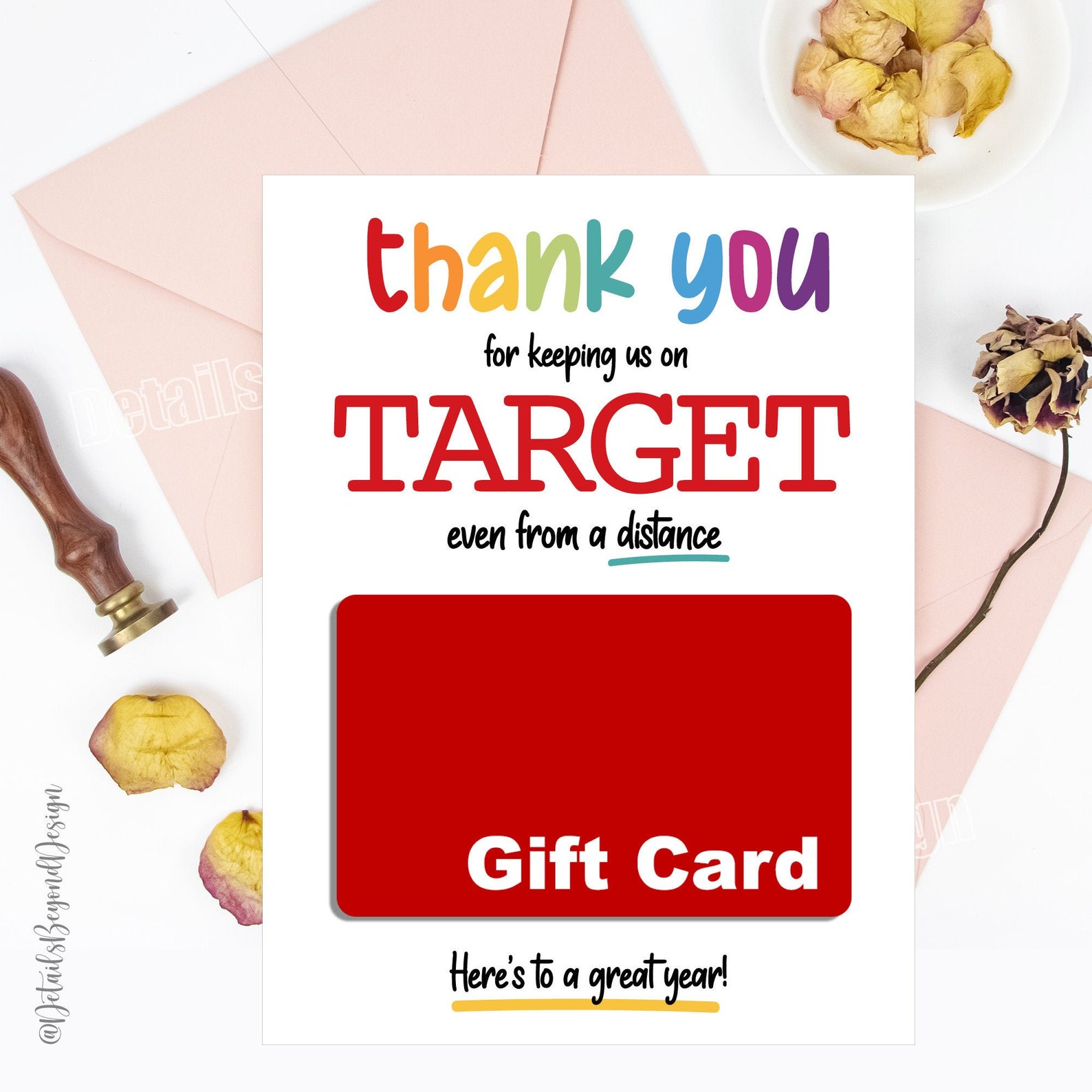 Thank You for Keeping Us on Target Even From a Distance Etsy UK