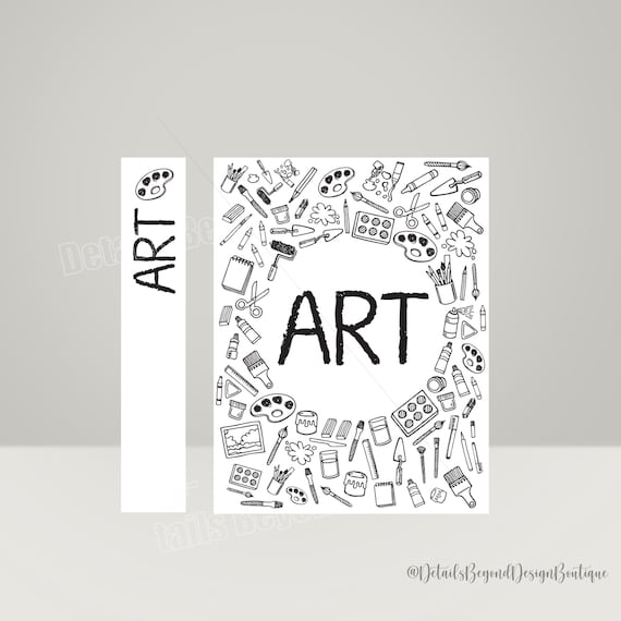 Art Portfolio Cover Art Binder Cover Art Lesson Plans PDF Printables for  Classroom, Teachers, Art Teachers, Art Programs, Home School 