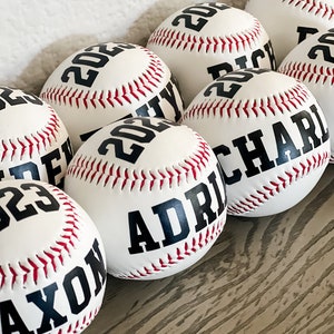 Custom Baseball with name and year - baseball gift - coach gift - personalized hard ball game baseball