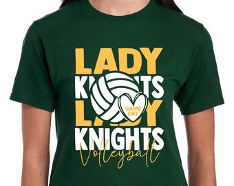 Lady Knights Volleyball Game Day SVG file for Cutting or DTF printing