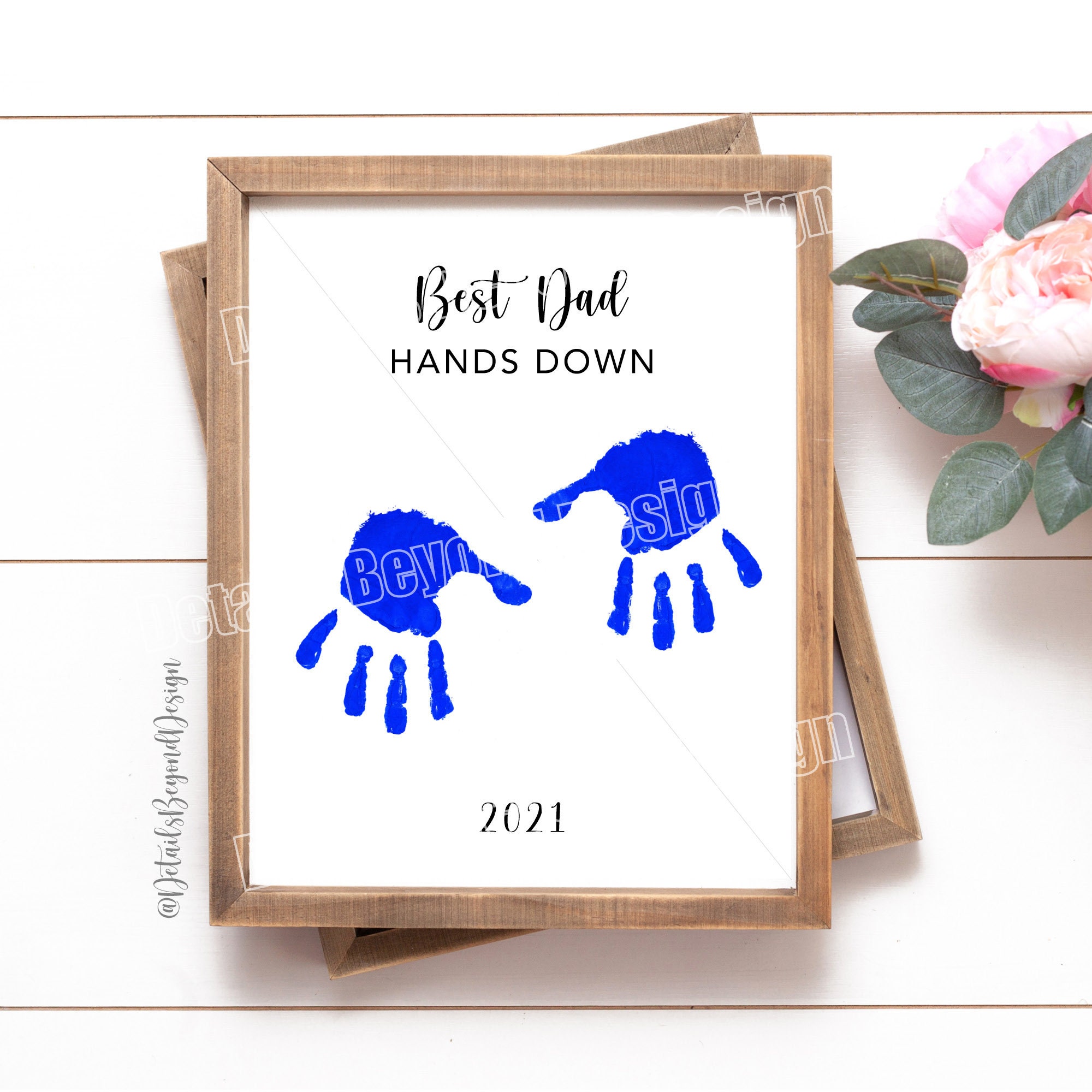 Best Dad Hands Down - 8"x10" Printable - Instant Download P…