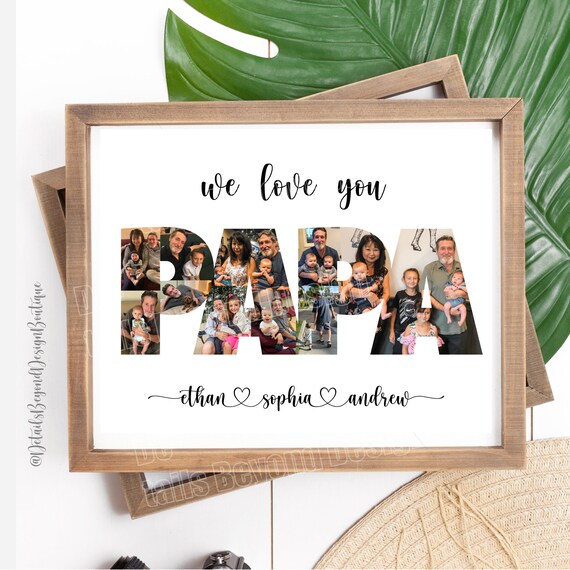 We Love You Papa Kids Names Papa Shaped Photo Collage Customizable Gift Art Print 8 X10 Digital File By Details Beyond Design Catch My Party We Love You Papa Kids Names Papa Shaped Photo Collage Customizable Gift Art Print 8 X10 Digital File By Details Beyond Design Catch My Party
