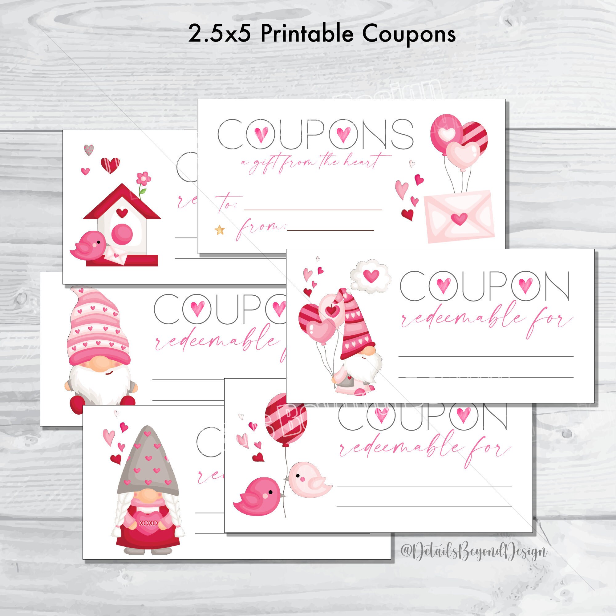 Valentine's Day Coupons A gift from the Heart Gifts | Etsy