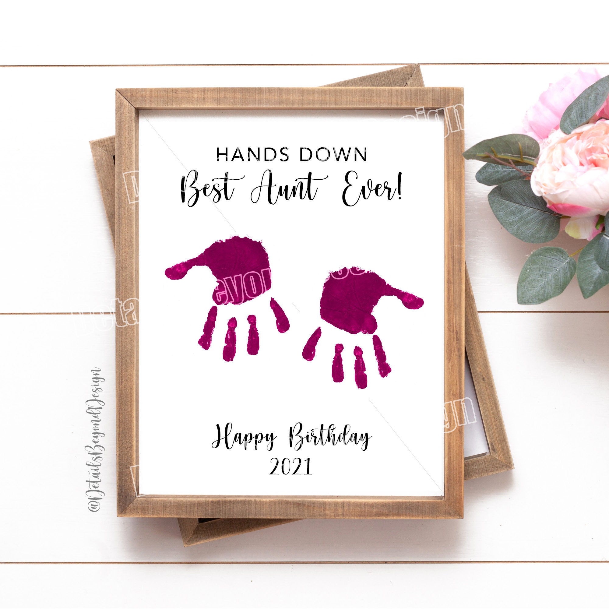 Hands Down Best Aunt Ever 8x10 Printable Etsy