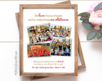 DIGITAL FILE - Love between teacher and students - Photo Collage - Customizable - Teacher Gift 8"x10" - Downlaod