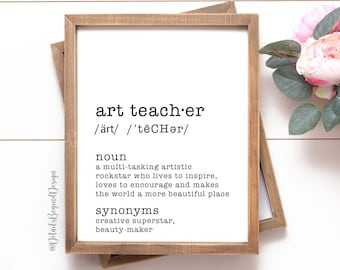 8"x10" and 5"x7" Art Teacher Definition - Art Print Music Teacher Gift - Dictionary Print - INSTANT DOWNLOAD