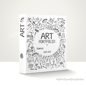 Art Portfolio Cover- Art Binder Cover - Art Lesson Plans - PDF printables for classroom, teachers, art teachers, art programs, home school