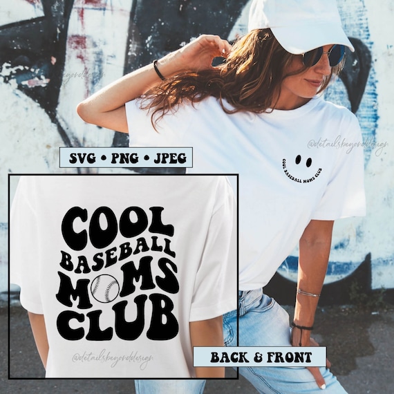SVG • JPEG • PNG Cool baseball moms club Groovy Baseball shirt