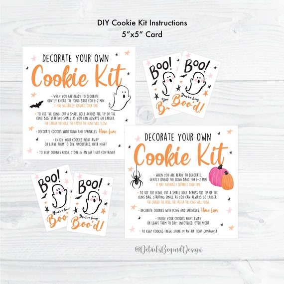 Decorate Your Own Cookie Kit Printable Instructions Etsy