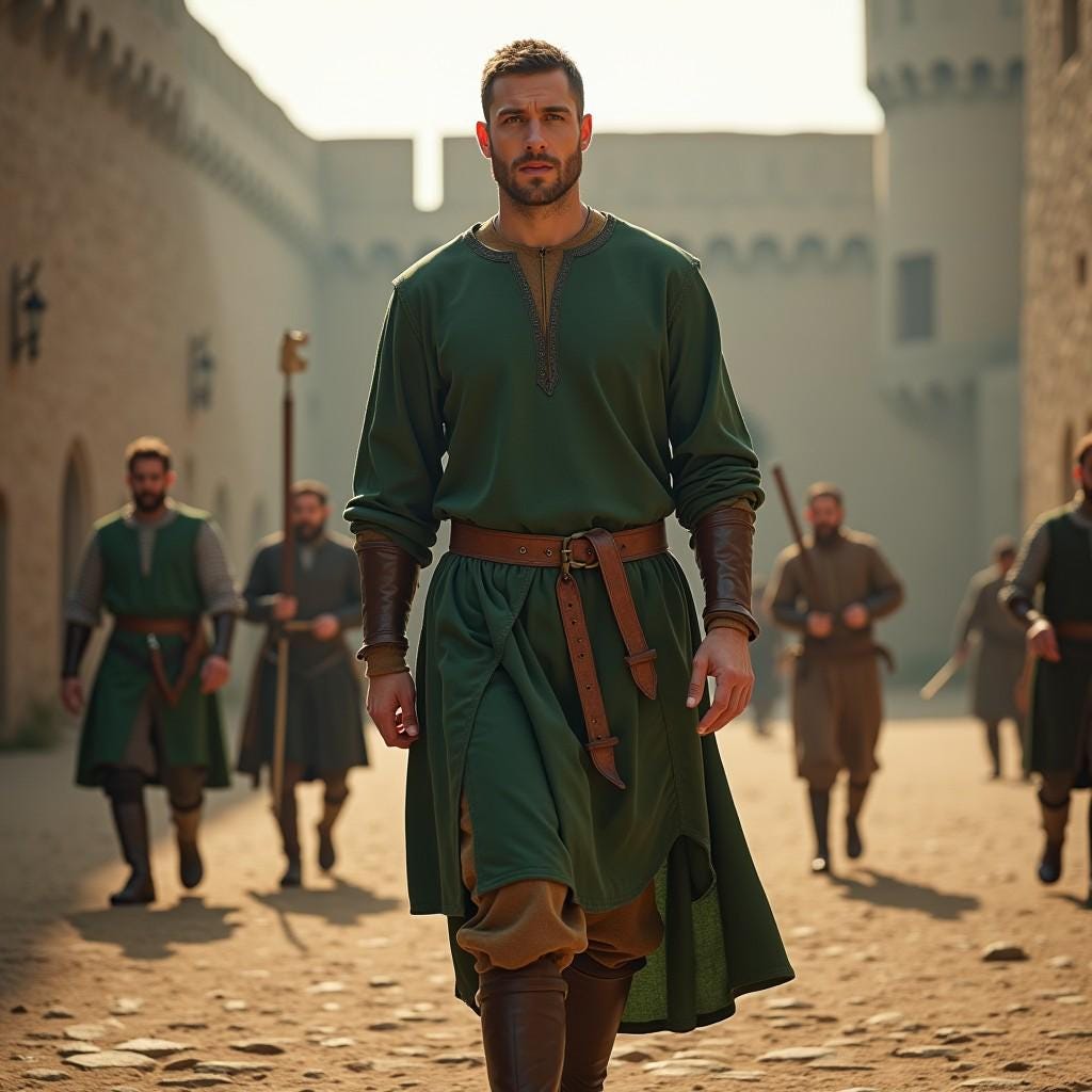 Medieval Renaissance Tunic for Men | Viking Knight LARP Costume | Long ...