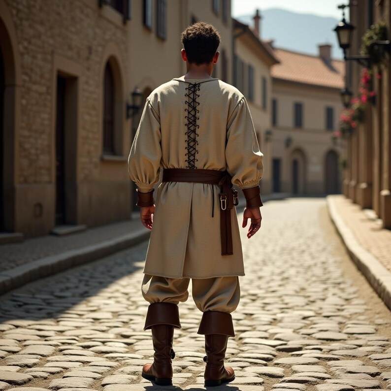 Rustic Tunic Medieval Medieval Renaissance Men's Tunic | Viking Warrior Lace-up Shirt With ...