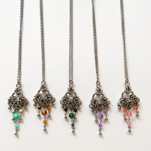 RANGER - Chainmail Gemstone Pendant Necklace
