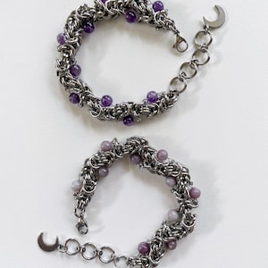 SIDEWINDER - Chainmail Gemstone Bracelet