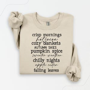 Fall Words Sweatshirt, Fall Sweatshirt for Women, Hello Fall Crewneck, Autumn Sweatshirt, Fall Graphic Hoodie
