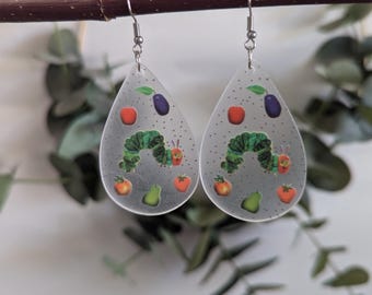 The Very Hungry Caterpillar Earrings: Book Lover Gift