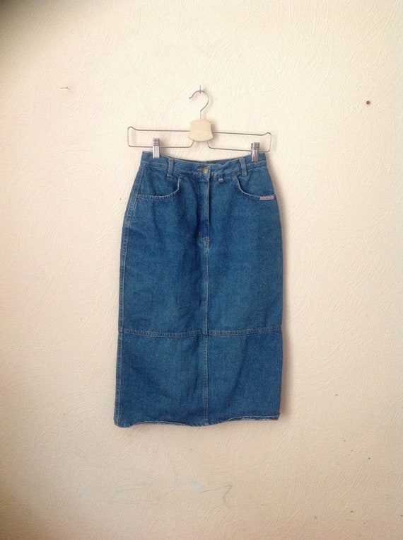 jeans skirt knee length