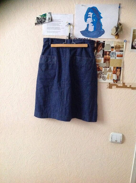 dark denim a line skirt