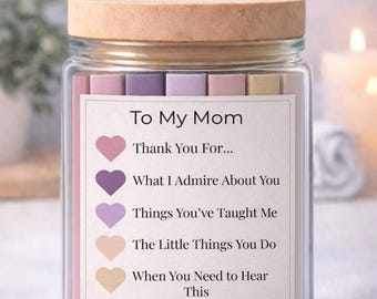 Notes en pot de gratitude pour maman - 150 raisons d'appréciation (téléchargement numérique)