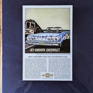 1963 Chevy Impala Original Printed Advertisement Professionally Matted 11x14
