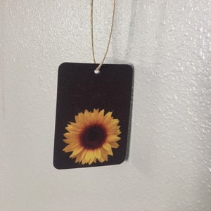 Sunflower Air Freshener -Custom Car Scent - Car Air Freshener - Sunflower - Floral - Flower - You Pick Scent