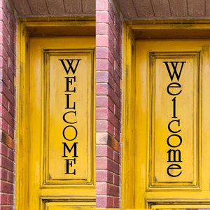 Welcome Vinyl Decal - Door Decal - Welcome - Front Door Decal