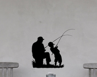 Father and Son Fishing Vinyl Decal