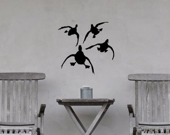 鳥が着陸するビニールデカール1枚