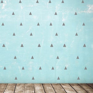 Triangle Wall Decals - Set of 40 - Peel and Stick - Modern Wall Decals - Nursery Wall - Childern - Bathroom