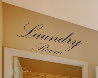 Laundry Room Vinyl Decal, Laundry Room, Wall Decal, Vinyl Decal, Wall Words