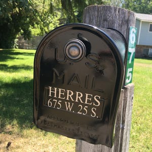 Mailbox Custom Last Name with Address - Mailbox Decal- Mailbox - Sticker - Curb Appeal - Decal Sticker