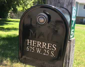 Custom Last Name Mailbox Decal: Address Sticker