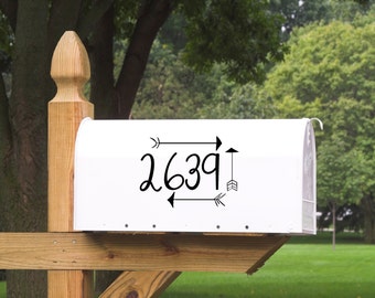 Mailbox Numbers with Arrows Wall Decal, Arrows, Address Numbers, Mailbox Decal, Home Addres Decal, Vinyl Decals