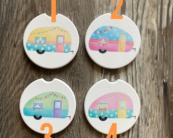 Campers Mix & Match Coasters - Sandstone -Set of 2