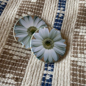 Car Coasters - Sandstone -Set of 2 -Daisy