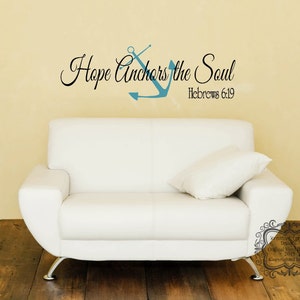 Hope Anchors the Soul Wall Decal image 1