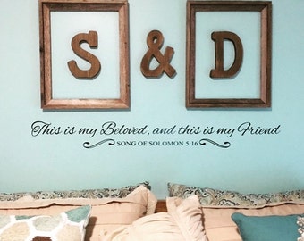 This is my Beloved, and this is my Friend Wall Decal (KJV), Vinyl Decal, Wall Sticker, Decals, Wall Decor