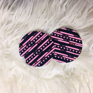 Car Coasters - Sandstone -Set of 2 -Geometric