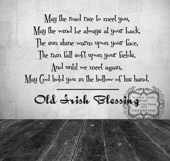 Items similar to Old Irish Blessing Vinyl Decal on Etsy