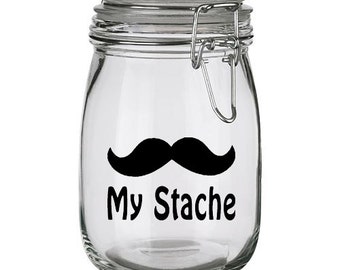 My Stache - Vinyl Decal - Piggy Bank - Decal